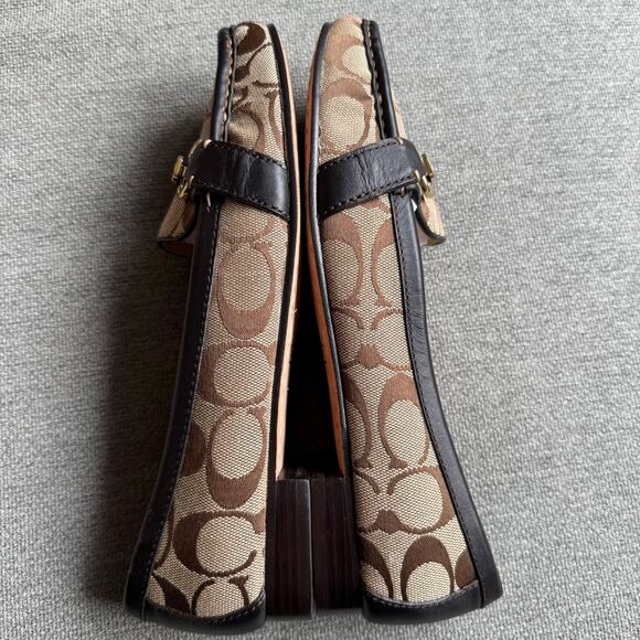 Coach Monogram Slip-on Flats Loafers Monogram Leather Preppy Sz 7.5 - Picture 9 of 12